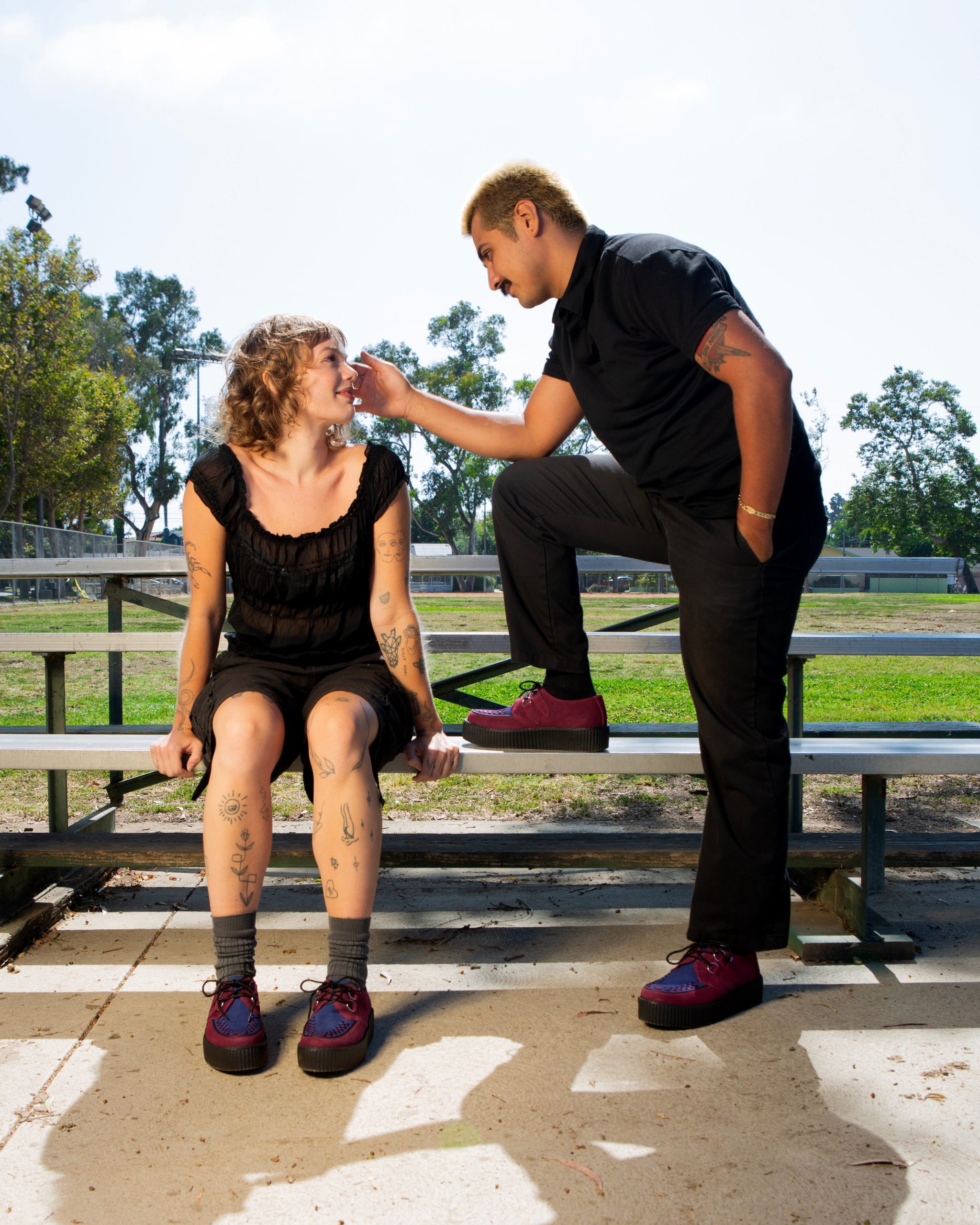 Burgundy & Navy Suede Viva Mondo Creeper - Image 9