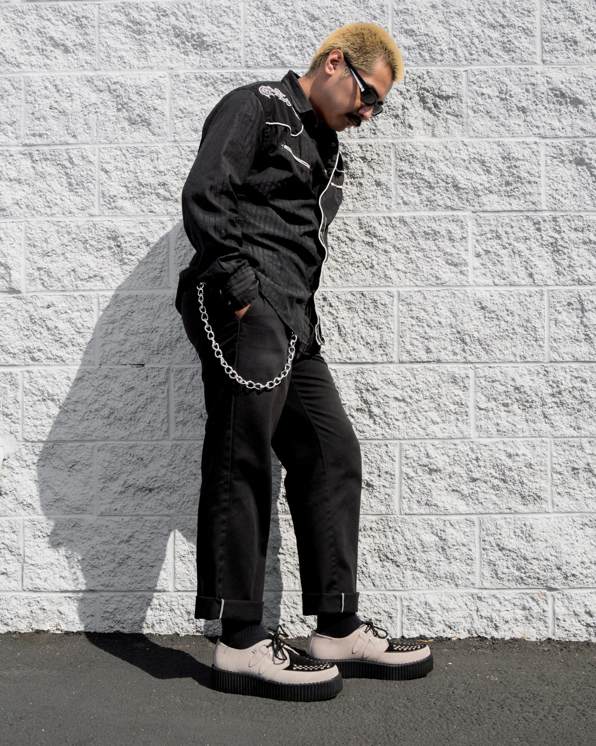 Taupe & Black Suede Viva Mondo Creeper - Image 8