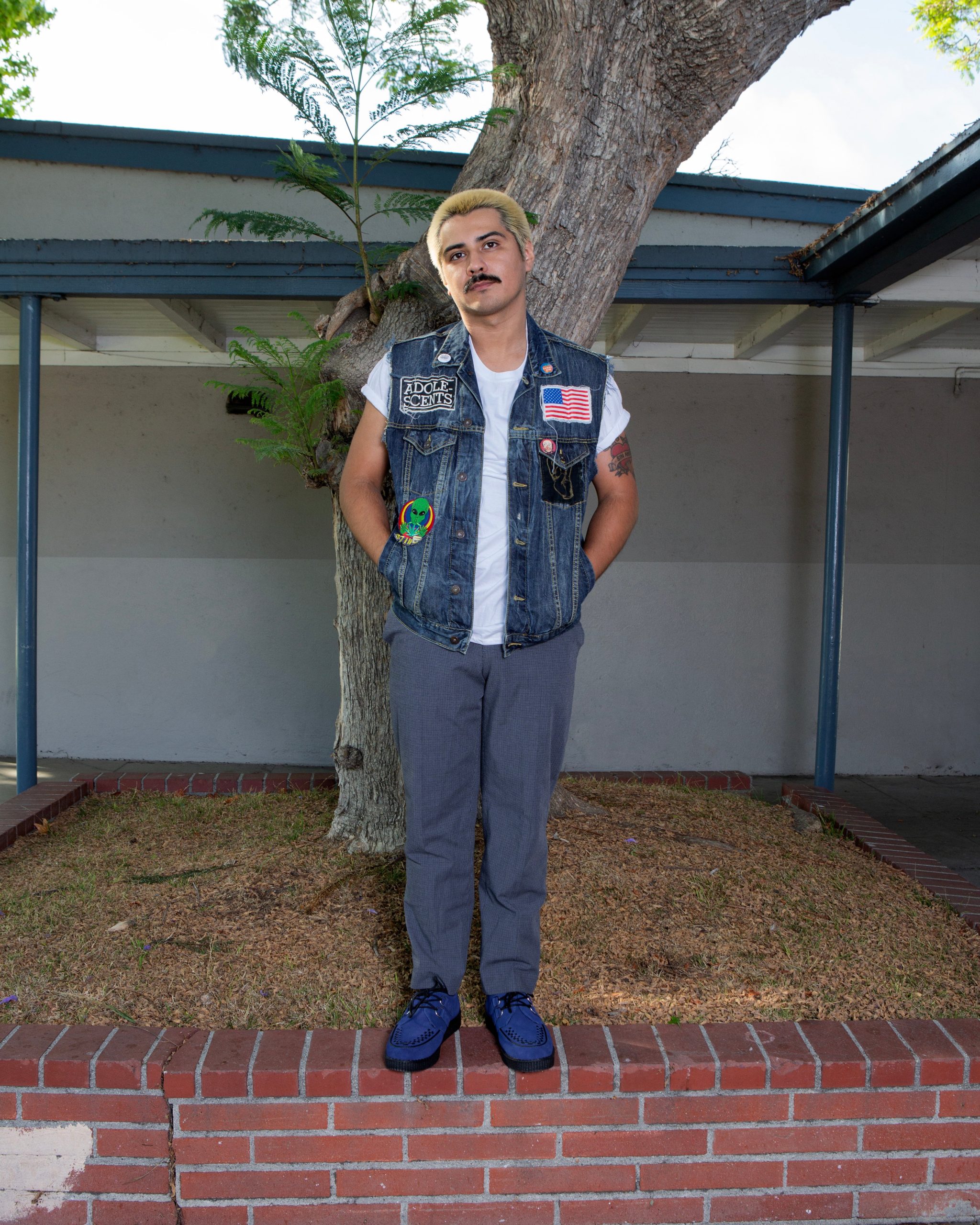 Navy Suede Viva Low creeper - Image 5