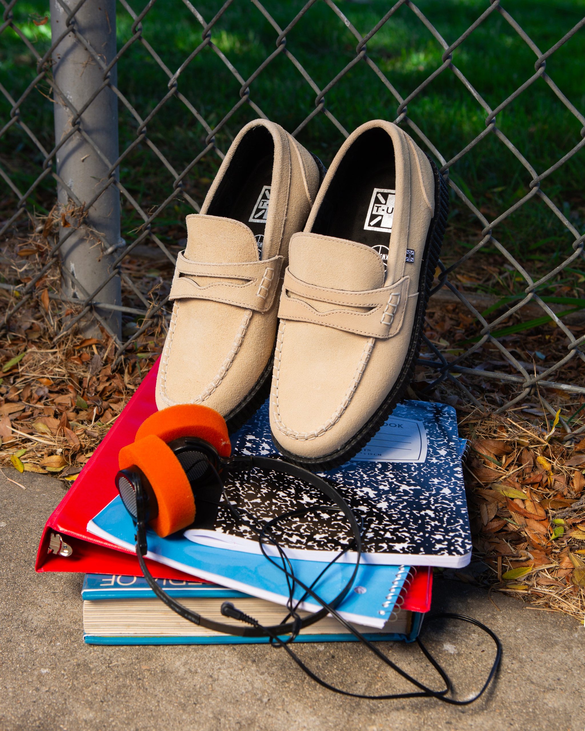 Tan Suede Penny Loafer Viva Low Creeper - Image 2