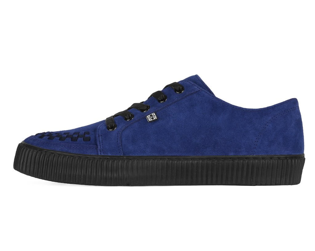Navy Suede Lace-Up Creeper Sneaker - Image 4