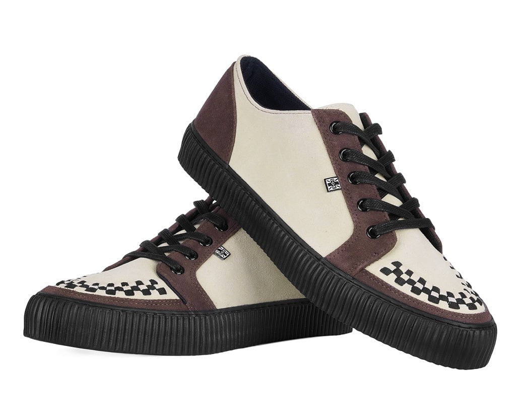 Tan & Brown Suede Lace-Up Creeper Sneaker - Image 7