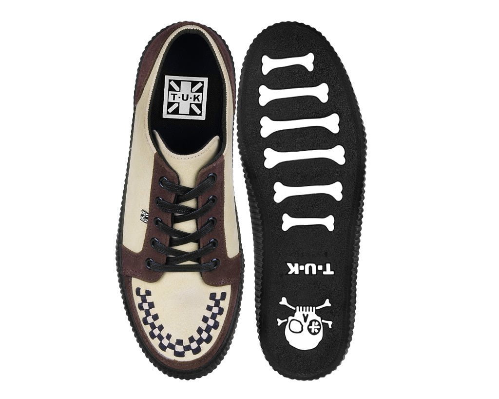 Tan & Brown Suede Lace-Up Creeper Sneaker - Image 4