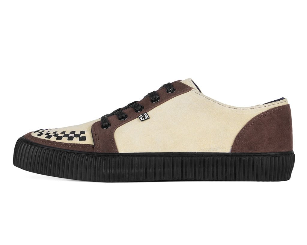 Tan & Brown Suede Lace-Up Creeper Sneaker - Image 10