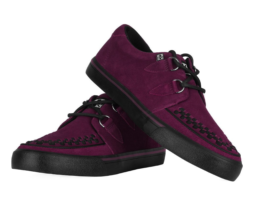Burgundy Suede Creeper Sneaker - Image 4