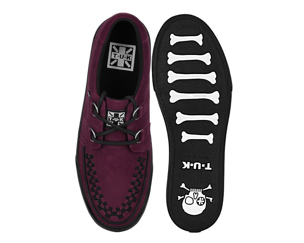 Burgundy Suede Creeper Sneaker - Image 7