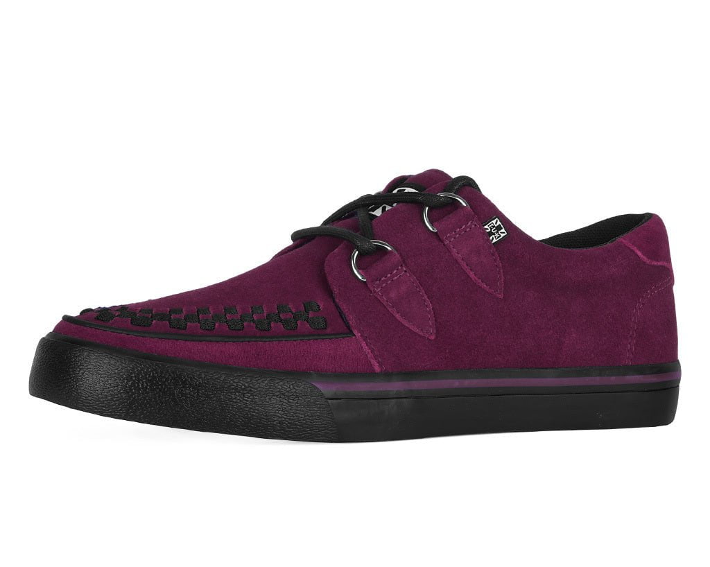 Burgundy Suede Creeper Sneaker