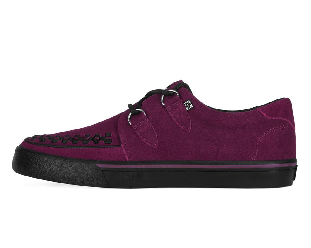 Burgundy Suede Creeper Sneaker - Image 9