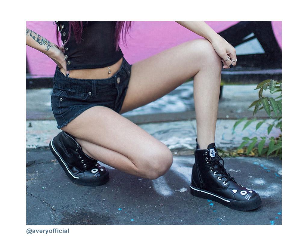 Black Kitty Sneaker Boot - Image 7