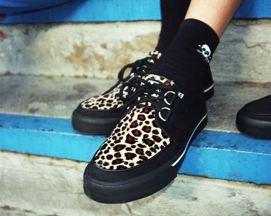 Black & Leopard Vegan Sneaker - Image 2