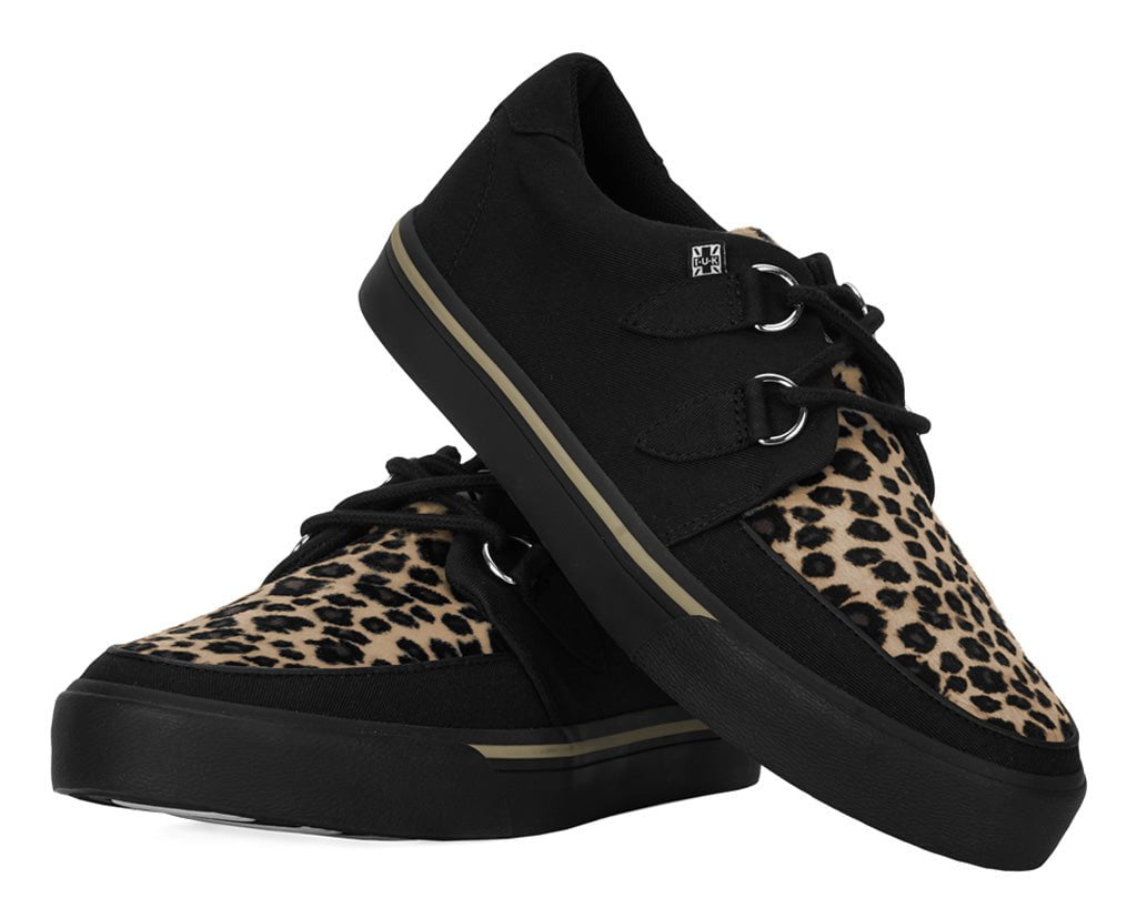 Black & Leopard Vegan Sneaker - Image 3