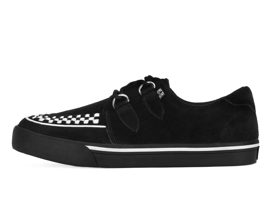 Black Suede White Interlace Sneaker - Image 7