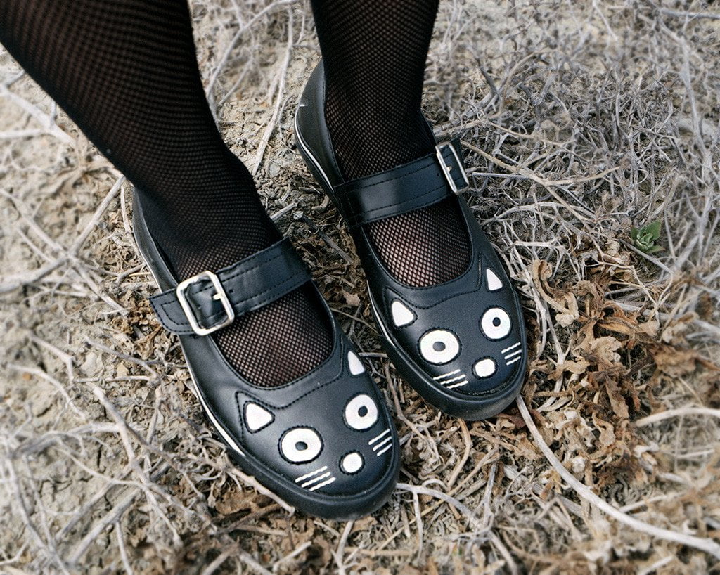 Black Kitty Face Mary Janes - Image 2