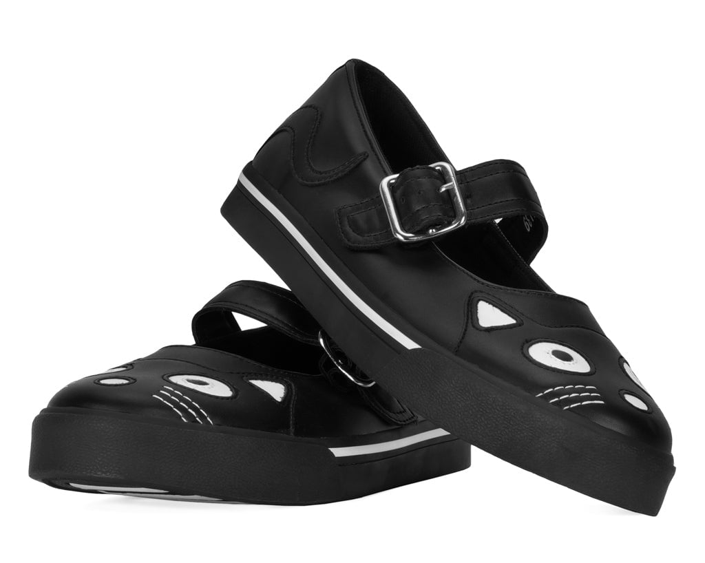 Black Kitty Face Mary Janes - Image 3