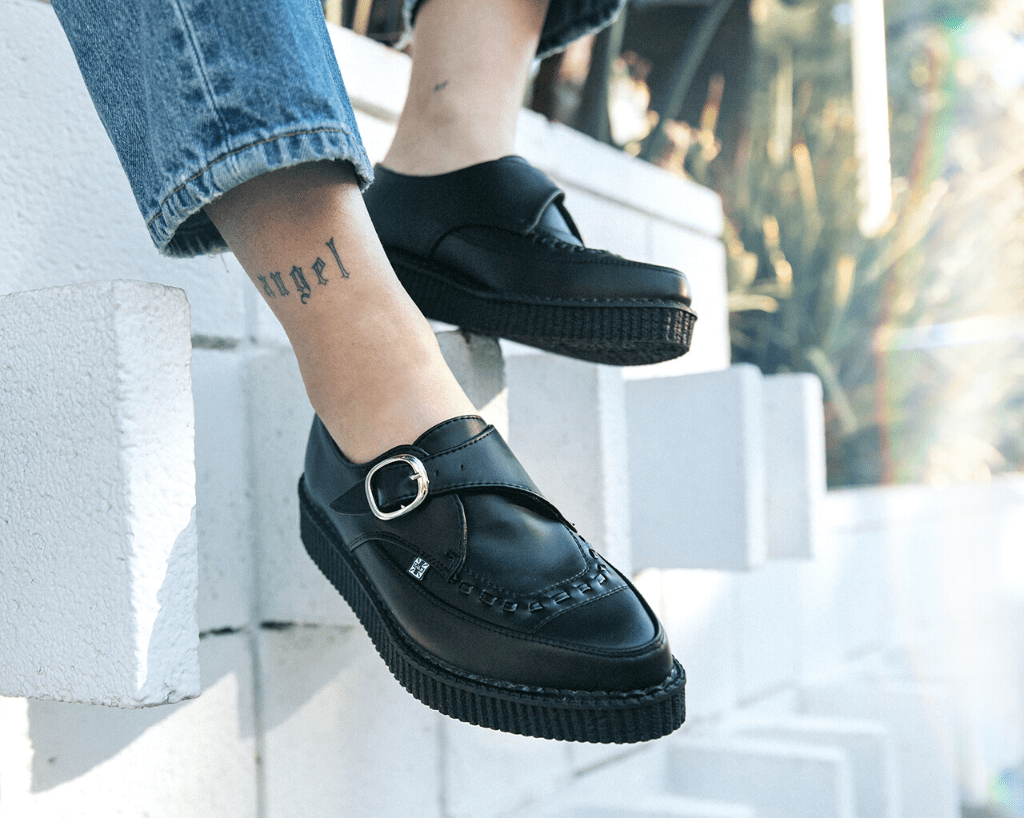 Black TUKskin™ Pointed Buckle Creeper - Image 2