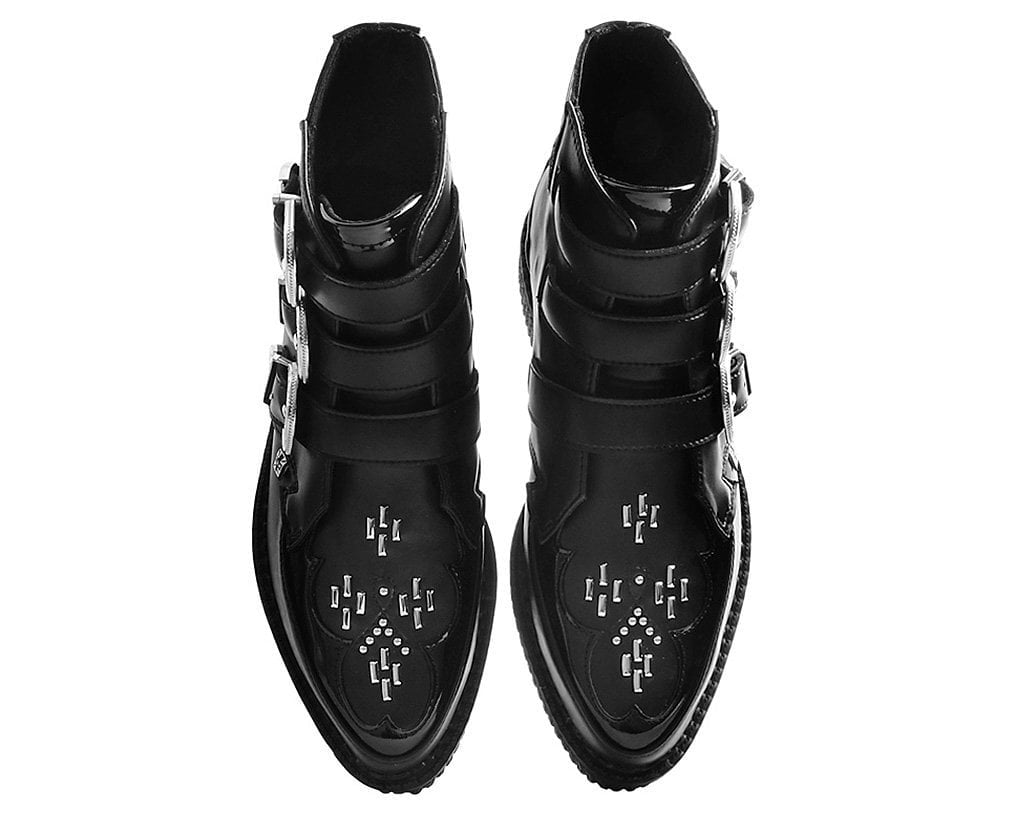 Black TUKskin™ Western Buckle Pointed Boot - Image 6