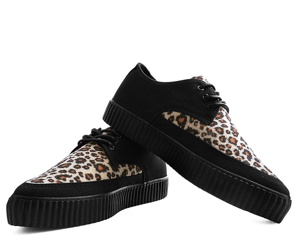 Black & Leopard Tie Pointed Lace Up EZC - Image 3