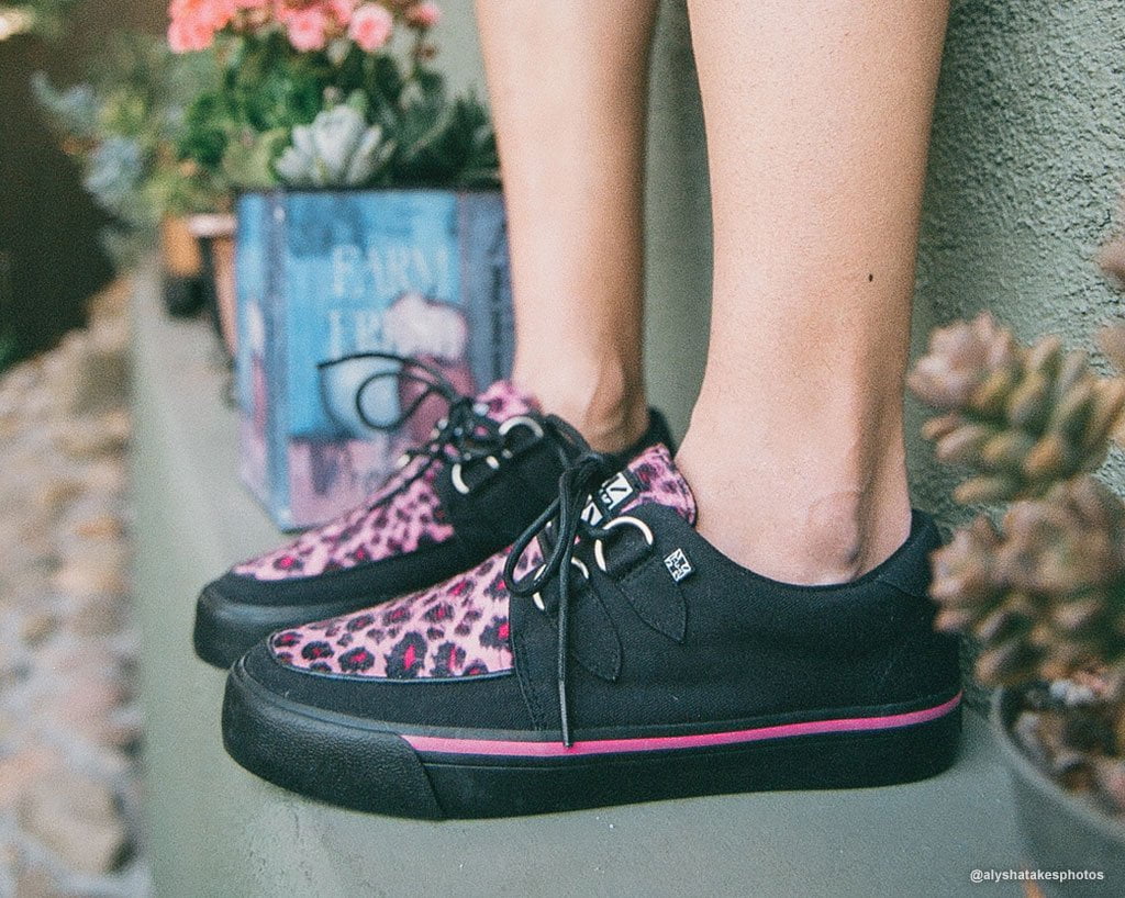 Black & Pink Leopard Sneaker - Image 4