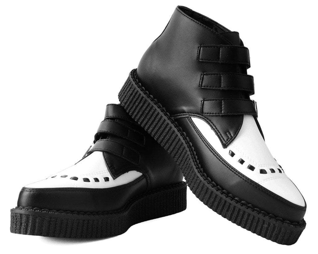 Black & White TUKskin™ 3-Buckle Pointed Creeper Boot - Image 3