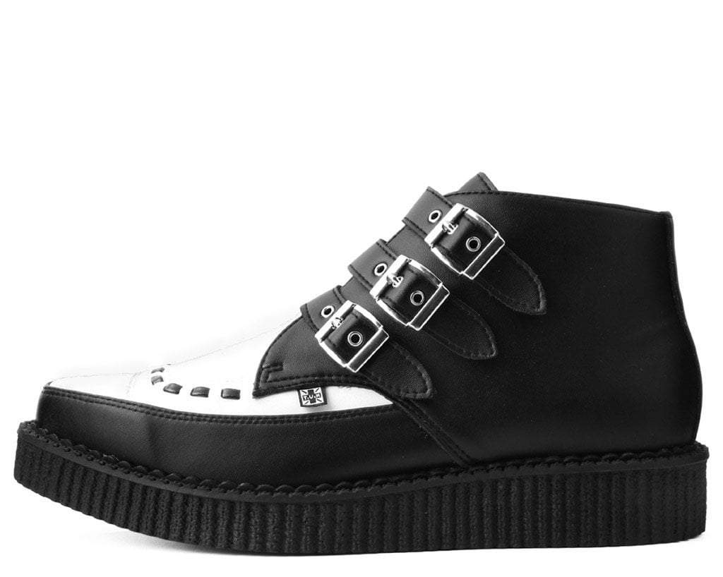 Black & White TUKskin™ 3-Buckle Pointed Creeper Boot - Image 6