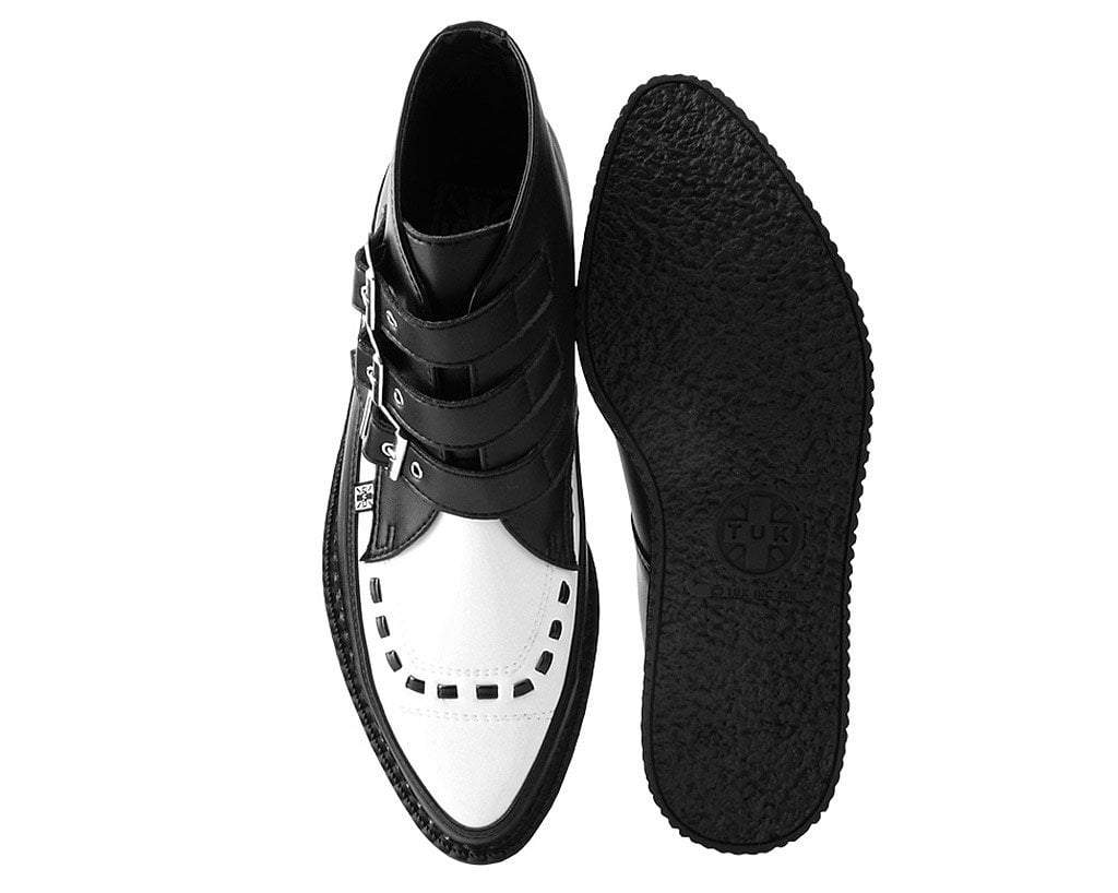Black & White TUKskin™ 3-Buckle Pointed Creeper Boot - Image 4