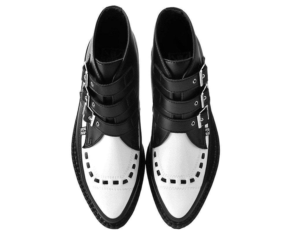 Black & White TUKskin™ 3-Buckle Pointed Creeper Boot - Image 5