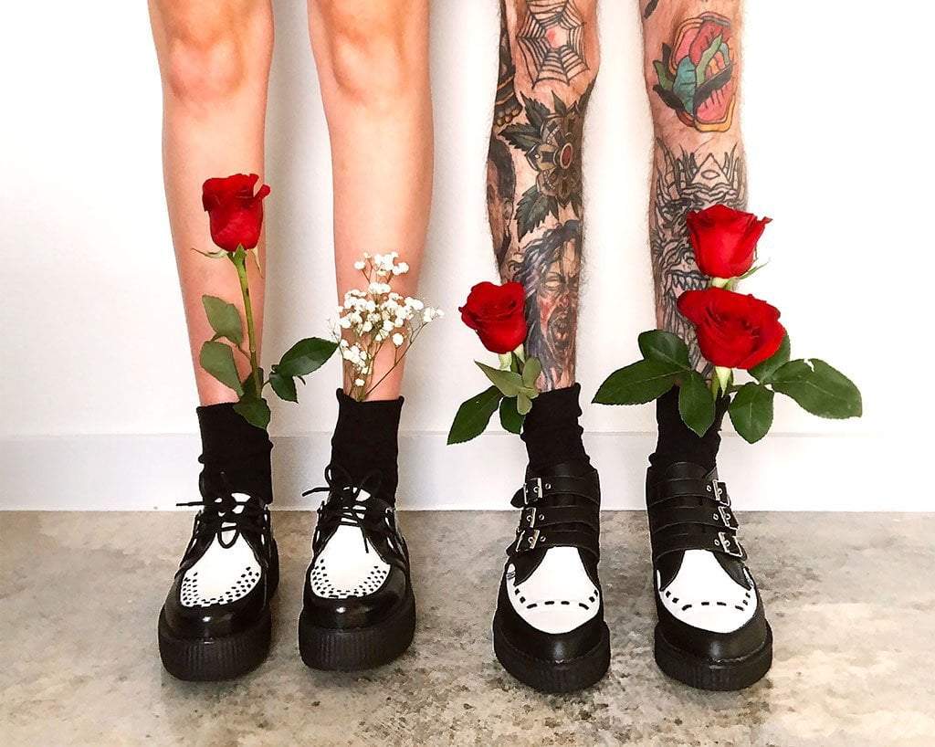 Black & White TUKskin™ 3-Buckle Pointed Creeper Boot - Image 9