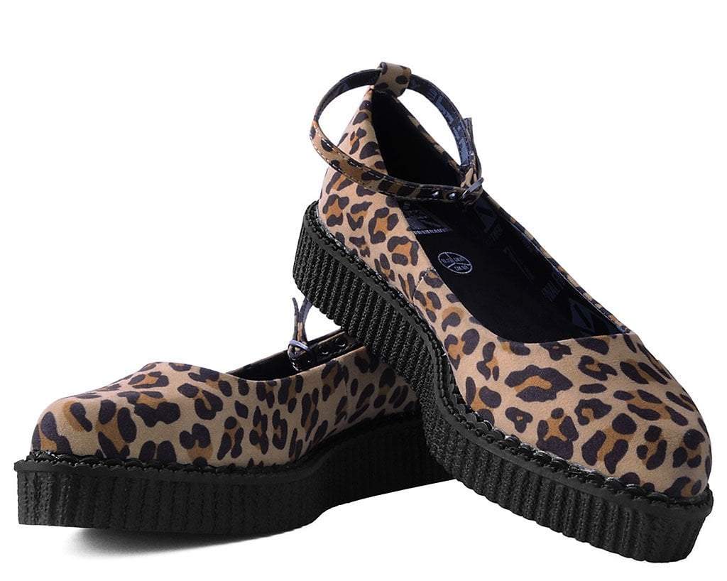 Leopard Pointed Ballet Ankle Strap Creeper - Image 3