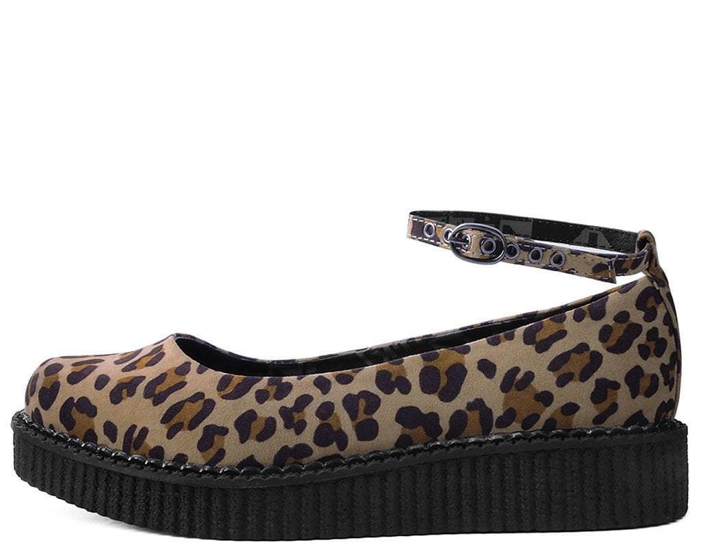 Leopard Pointed Ballet Ankle Strap Creeper - Image 4
