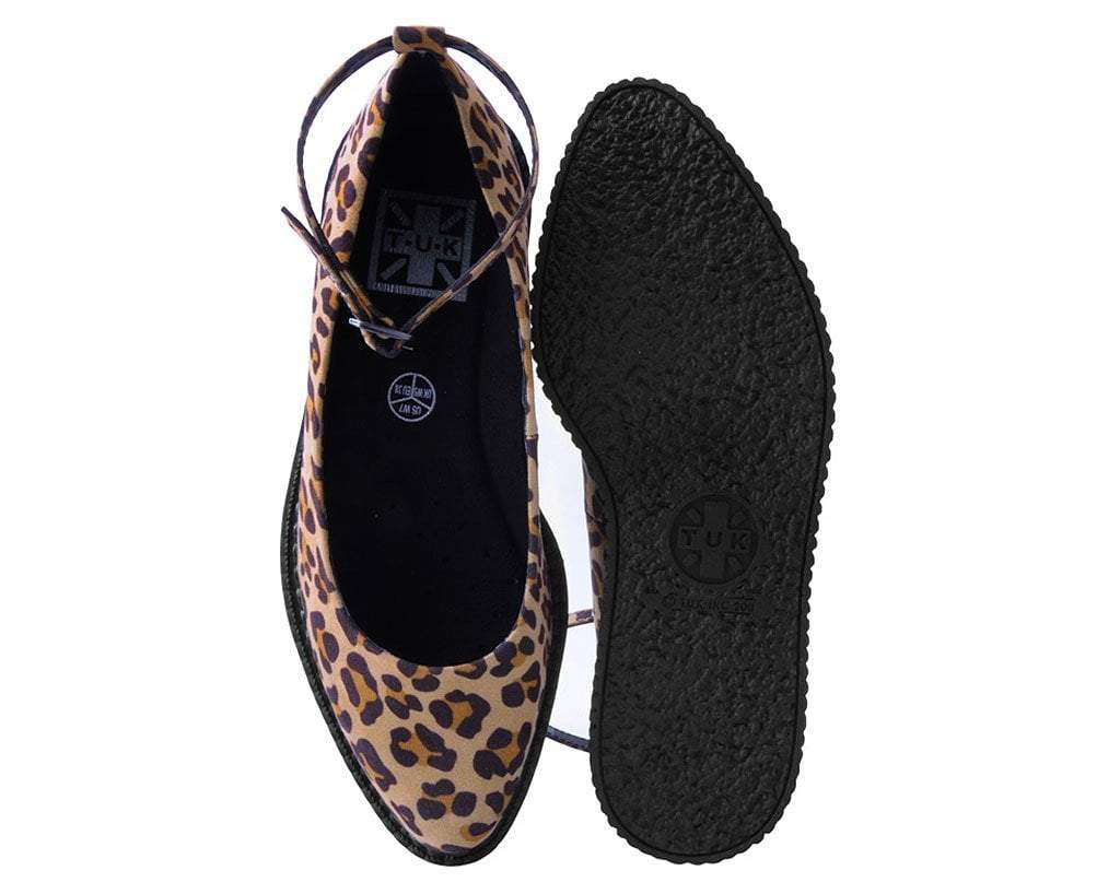 Leopard Pointed Ballet Ankle Strap Creeper - Image 5