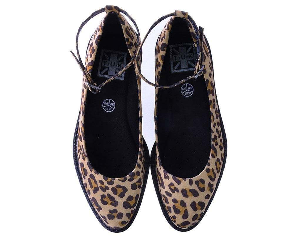 Leopard Pointed Ballet Ankle Strap Creeper - Image 6