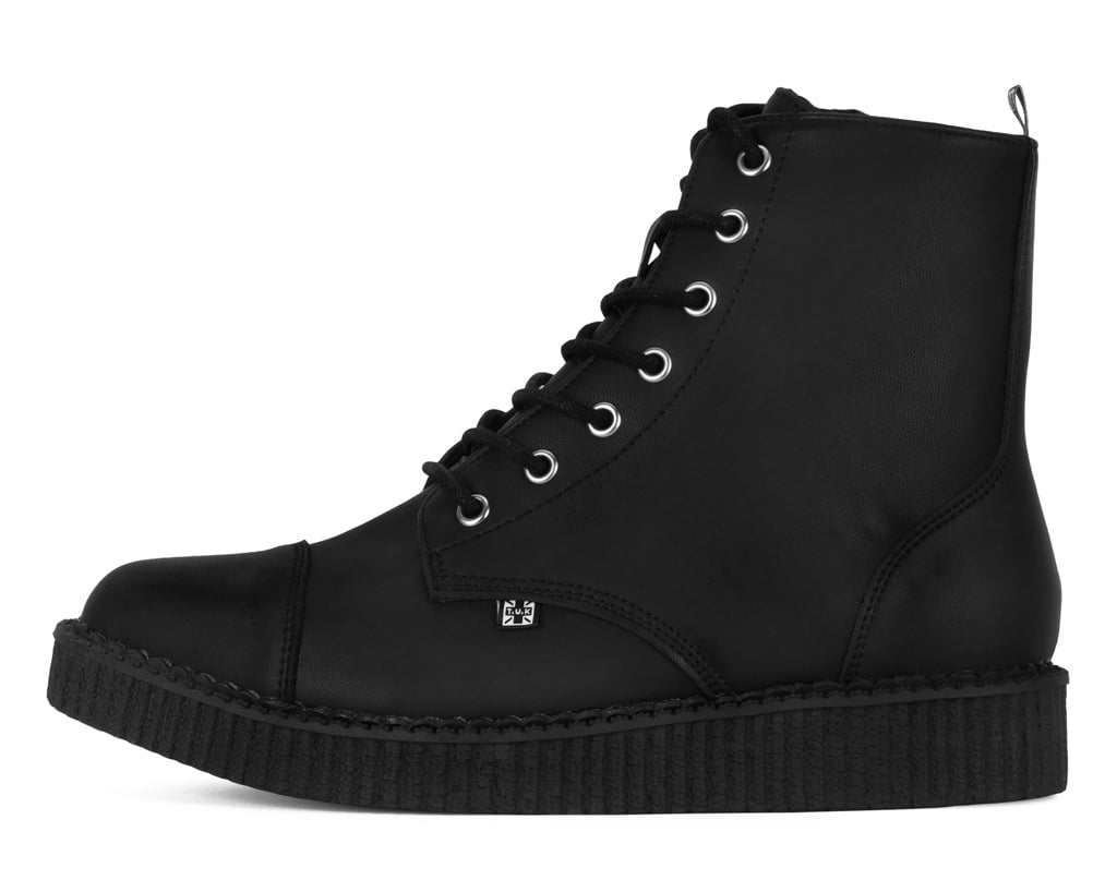 Black TUKskin™ Pointed Lace Up Boot - Image 7