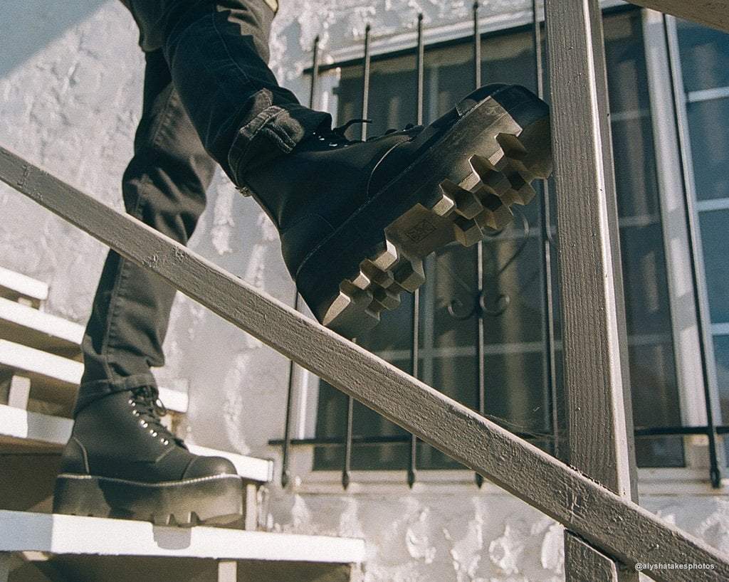 Black 7-Eye Dino Lug Sole Boot - Image 7