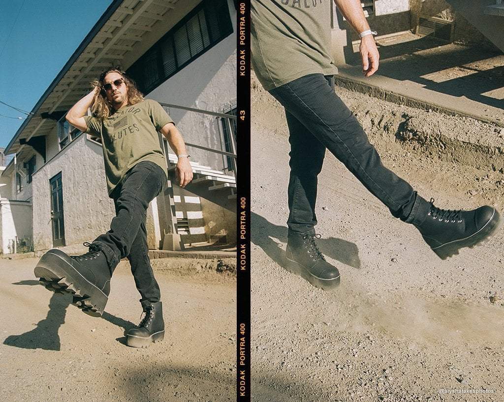 Black 7-Eye Dino Lug Sole Boot - Image 9