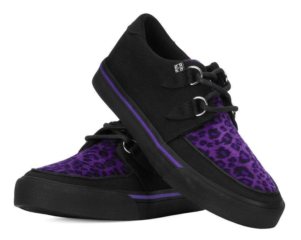 Black & Purple Leopard D-Ring Sneaker - Image 3