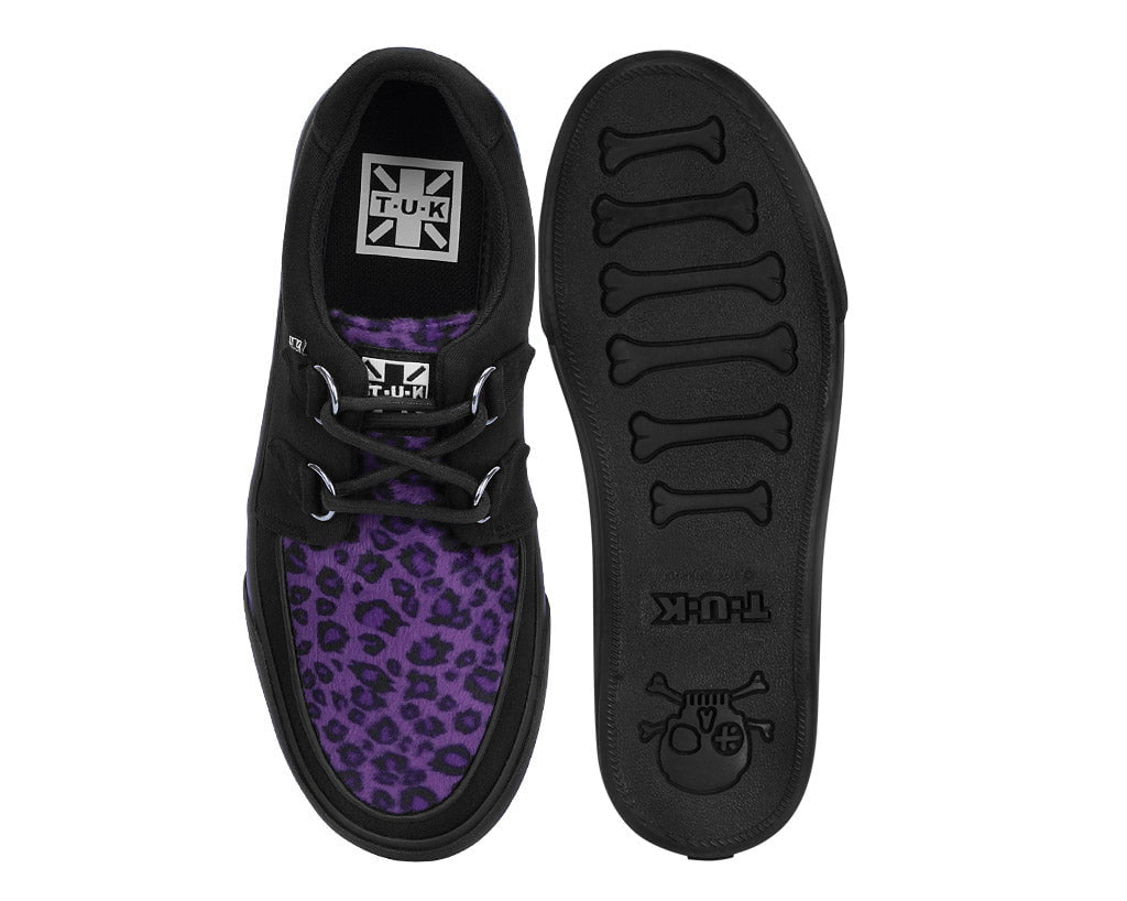 Black & Purple Leopard D-Ring Sneaker - Image 4