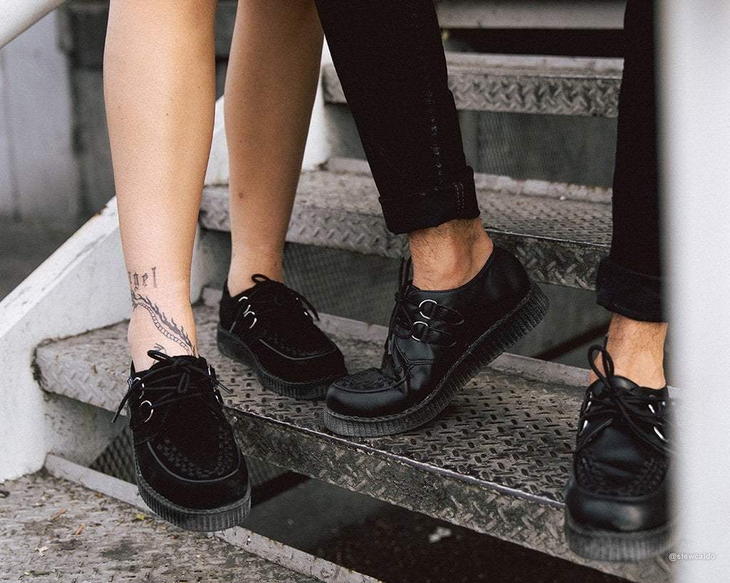 Black Suede Viva Low Creeper - Image 9