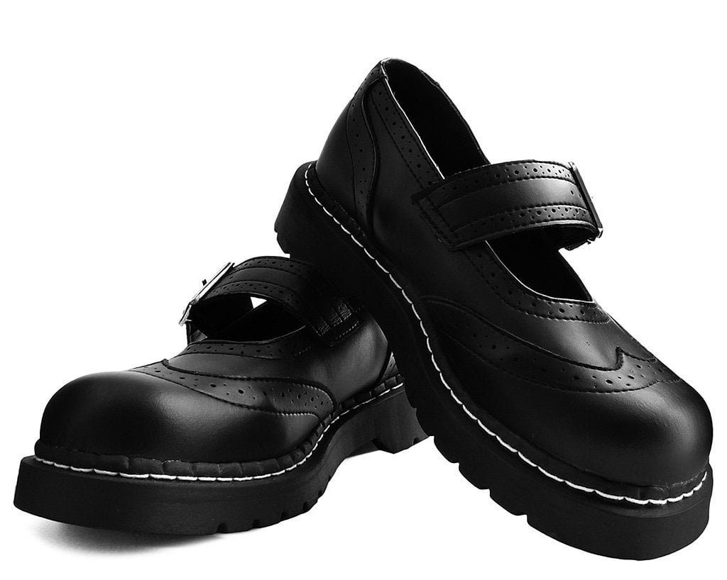Black TUKskin™ Brogue Mary Jane - Image 3