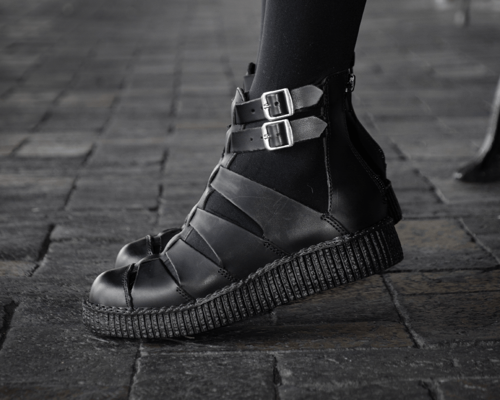 Black TUKskin™ Gladiator Viva Low Sandal - Image 2
