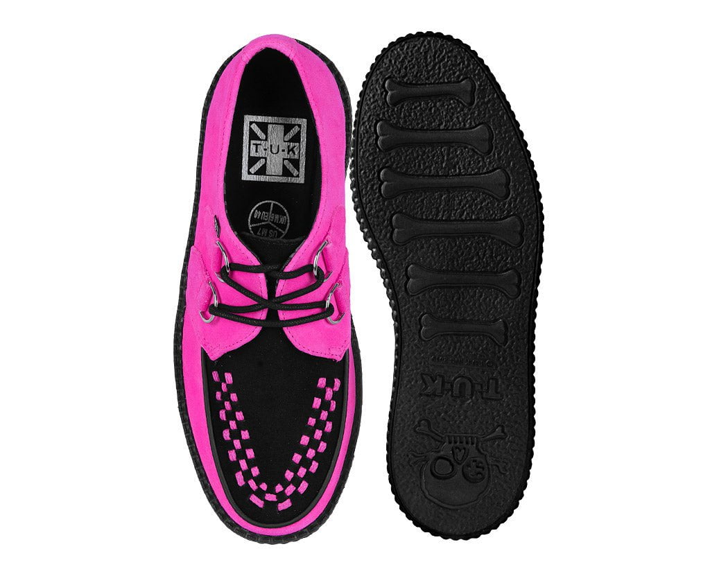 Neon Pink & Black Suede Viva Mondo Creeper - Image 6