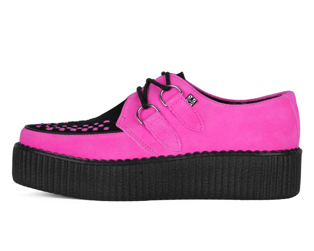 Neon Pink & Black Suede Viva Mondo Creeper - Image 7