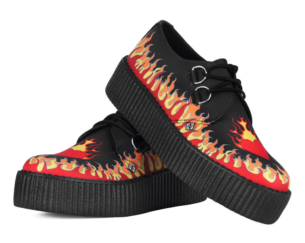 Black & Red Flaming Heart Viva Mondo Creeper - Image 2