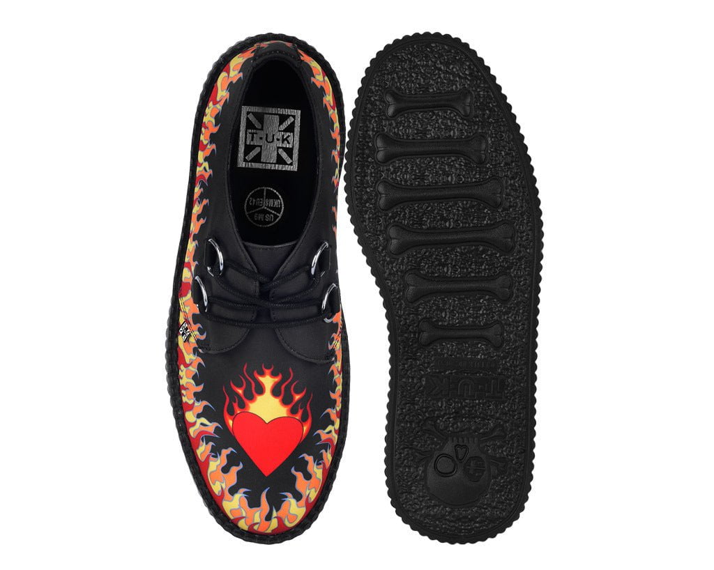 Black & Red Flaming Heart Viva Mondo Creeper - Image 3