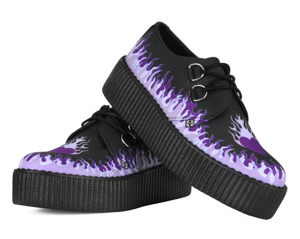 Black & Purple Flaming Heart Viva Mondo Creeper - Image 2