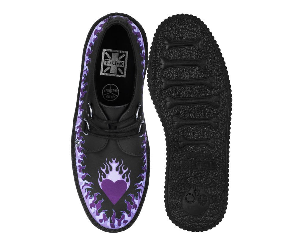 Black & Purple Flaming Heart Viva Mondo Creeper - Image 3