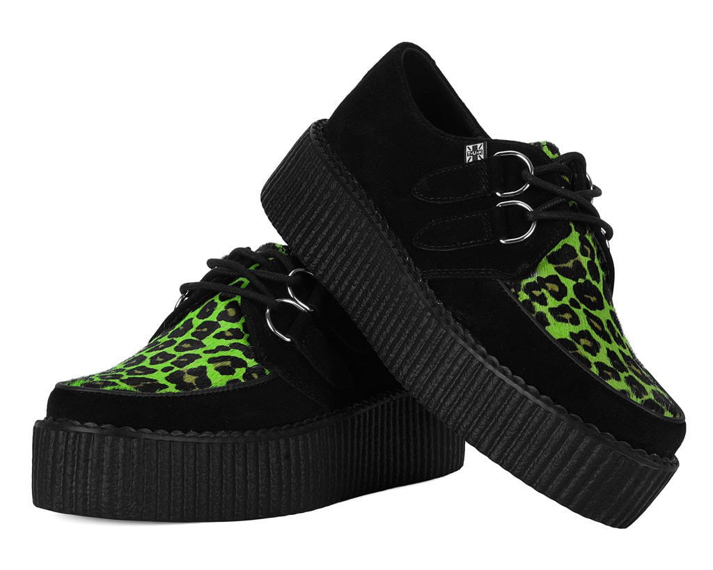 Black & Green Leopard Suede Mondo Creeper - Image 5