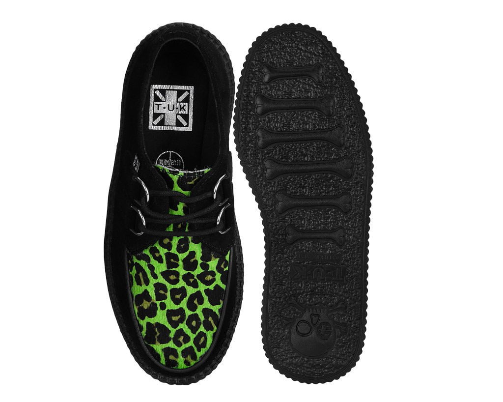 Black & Green Leopard Suede Mondo Creeper - Image 3