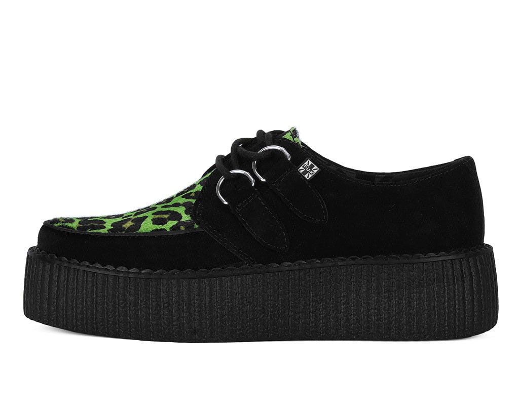 Black & Green Leopard Suede Mondo Creeper - Image 8