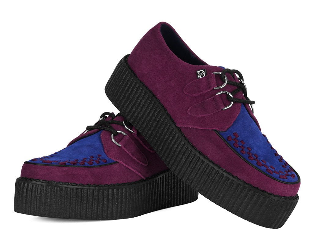 Burgundy & Navy Suede Viva Mondo Creeper - Image 3