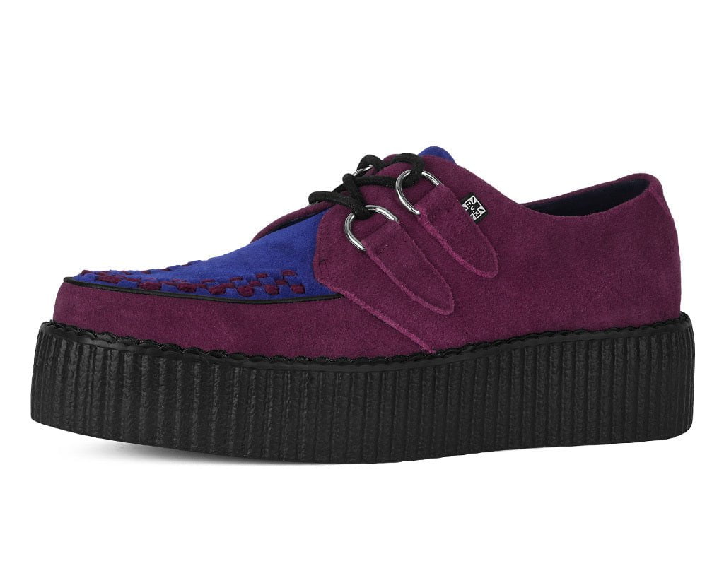 Burgundy & Navy Suede Viva Mondo Creeper